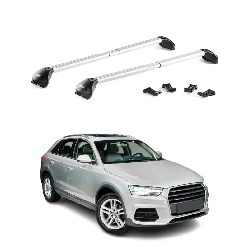 Echt Dachträger Grundtäger für Volvo V60 Cross Country 2015-2018 100kg Alu Silber ABE