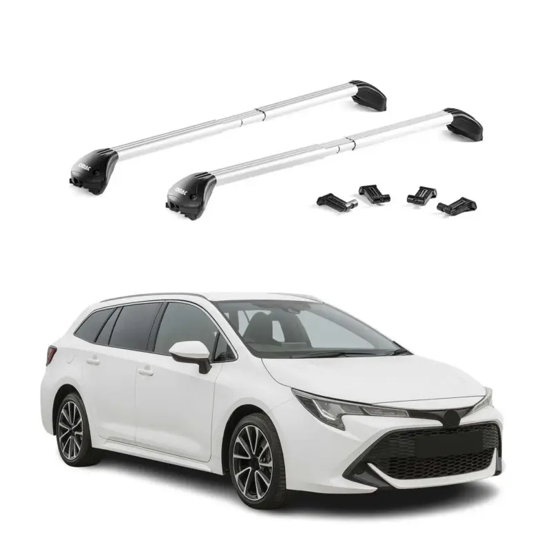 Bestpreis Dachträger für Toyota Corolla Kombi 2019-2026 100kg Alu Silber 2x ABE