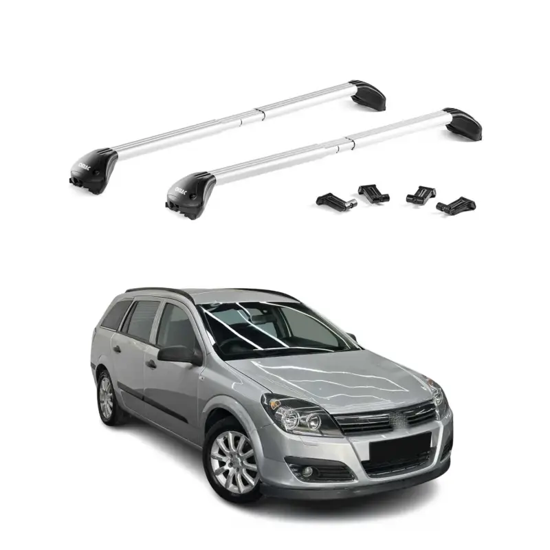 Kracherpreis Dachträger Grundtäger für Opel Astra H J Kombi 2004-2015 100kg Alu Silber 2x ABE