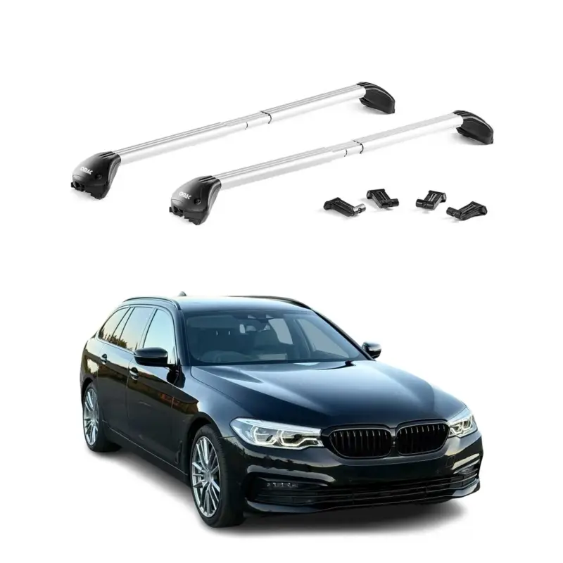 Dachträger Grundtäger für BMW 5er Touring G31 2017-2023 100kg Alu Silber 2x ABE Expressversand