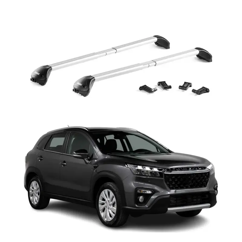 Dachträger Grundtäger für Suzuki S-Cross 2022-2026 100kg Alu Silber 2 tlg ABE Neue Kollektion