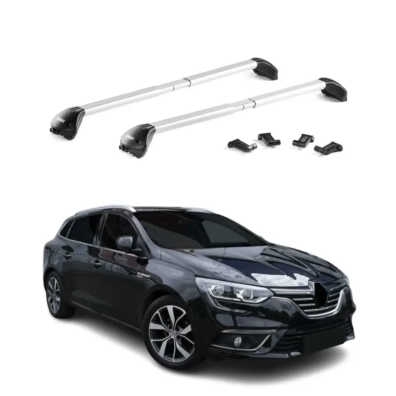 Beliebt Dachträger für Renault Megane IV Grandtour 2016-2022 100kg Aluminium ABE Silber