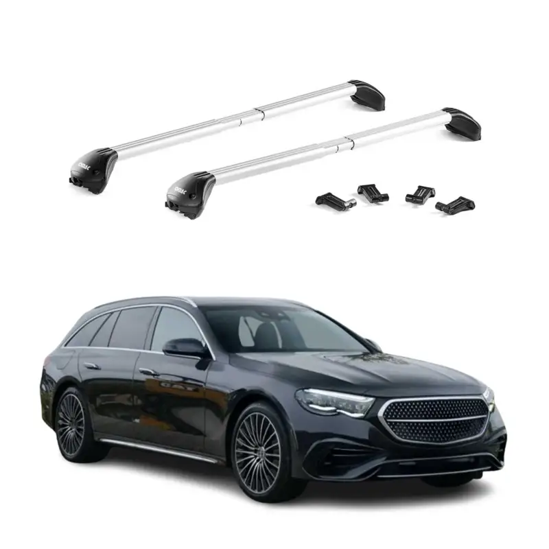Dachträger für Mercedes E Klasse Kombi S213 2017-2023 100kg Alu Silber 2x ABE Nur Heute