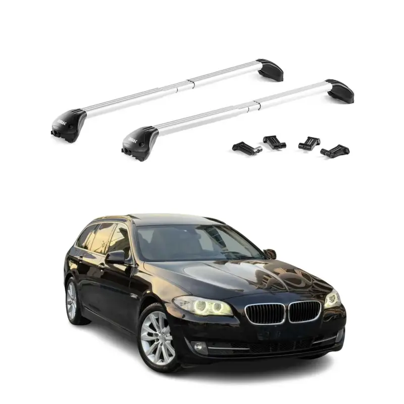 Dachträger Grundtäger für BMW 5er Touring F11 2010-2017 100kg Alu Silber 2x ABE Highlight