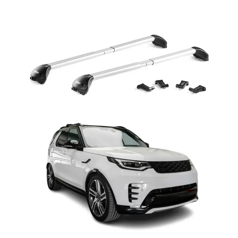 Dachträger Grundtäger für Land Rover Discovery 5 2017-2026 100kg Alu Grau 2x ABE Mega-Angebot