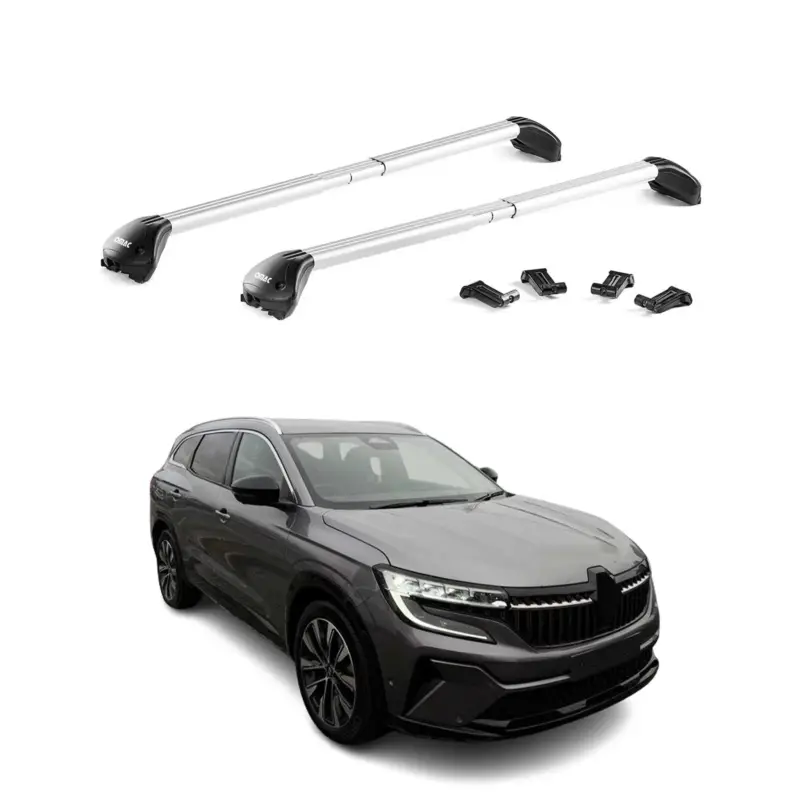 Bestpreis Dachträger Grundtäger für Renault Espace 2023-2026 100kg Alu Silber 2 tlg ABE