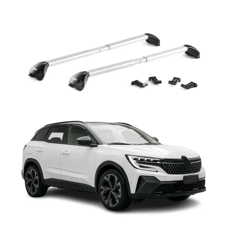 Geprüft Dachträger Grundtäger für Renault Austral 2022-2026 100kg Alu Silber 2x ABE