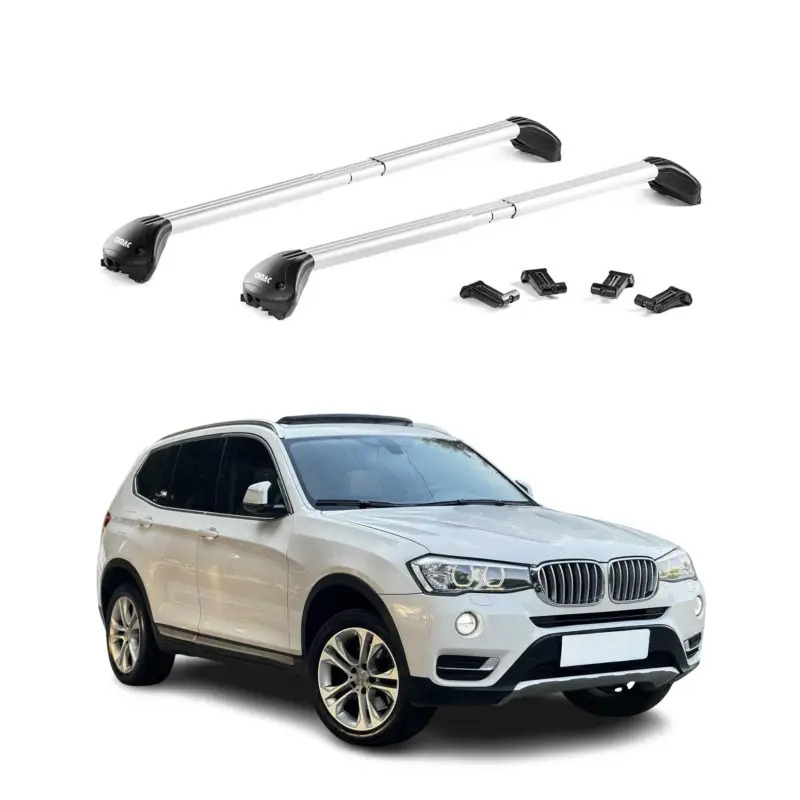 Dachträger Grundtäger für BMW X3 F25 G01 2011-2024 100kg Alu Silber 2 tlg ABE Expressversand