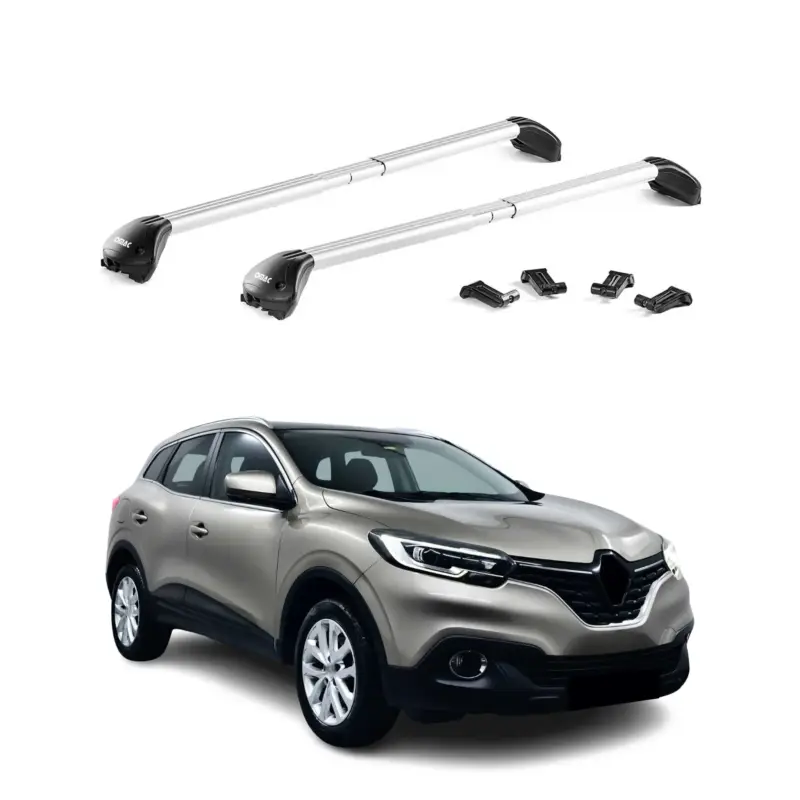 Highlight Dachträger Grundtäger für Renault Kadjar 2015-2022 100kg Alu Silber 2 tlg ABE