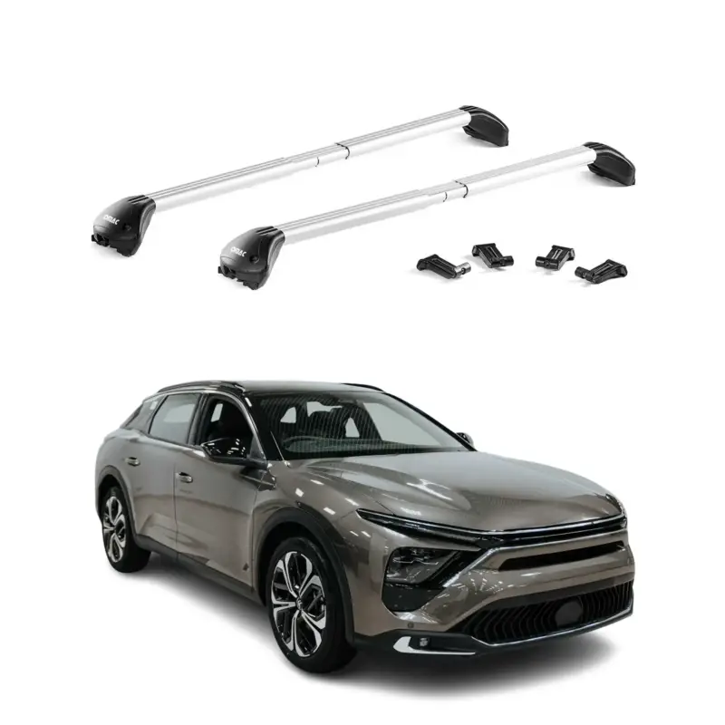 Sonderaktion Dachträger Grundtäger für Citroen C5 X 2022-2026 100kg Aluminium Silber 2x ABE