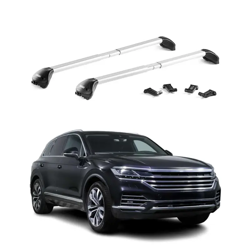 Top-Preis Dachträger Grundtäger für VW Touareg mk3 2018-2026 100kg Aluminium Silber 2x ABE