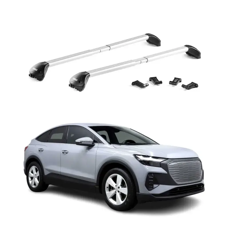 Dachträger Grundtäger für Audi Q4 2021-2026 100kg Aluminium Silber 2 tlg ABE Rabatt