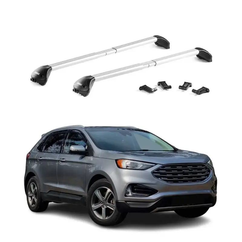 Wochenendangebot Dachträger Grundtäger für Ford Edge 2016-2021 100kg Aluminium Silber 2x ABE