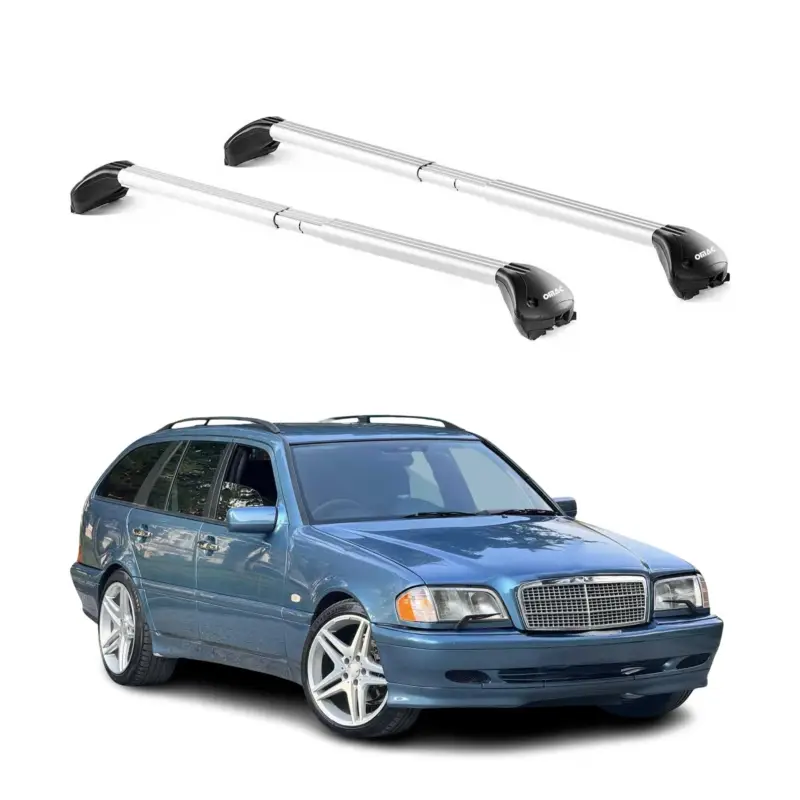Angebot Dachträger für Mercedes C Klasse S202 S203 S204 Kombi 1993-2000 100kg Alu Silber