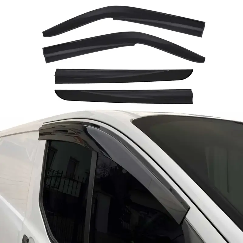 Windabweiser Regenabweiser für VW T5 T6 Transporter 2003-2024 Schwarz 4x Versand Am Gleichen Tag