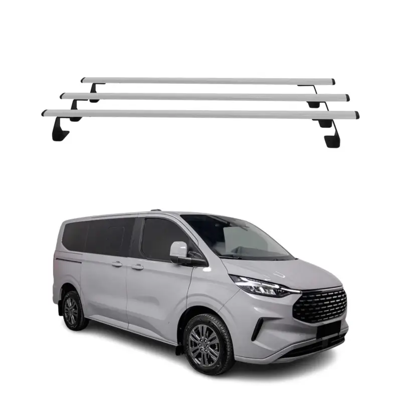 Wochenendangebot Dachträger für Ford Transit Custom / Tourneo Custom 2023-2026 75kg Silber 3tlg