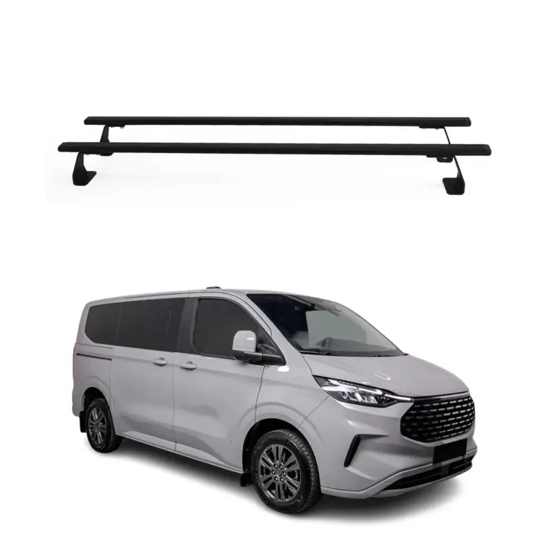 Dachträger für Ford Transit Custom / Tourneo Custom 2023-2026 75kg Stahl Schwarz Direkt Vom Hersteller