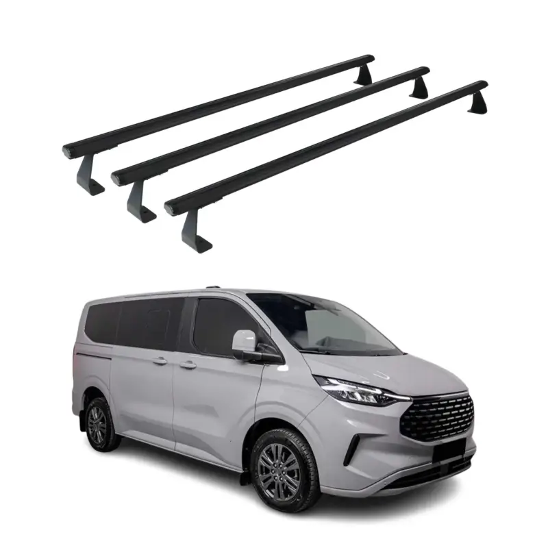 Dachträger für Ford Transit Custom / Tourneo Custom 2023-2026 75kg Schwarz 3tlg Bestpreis