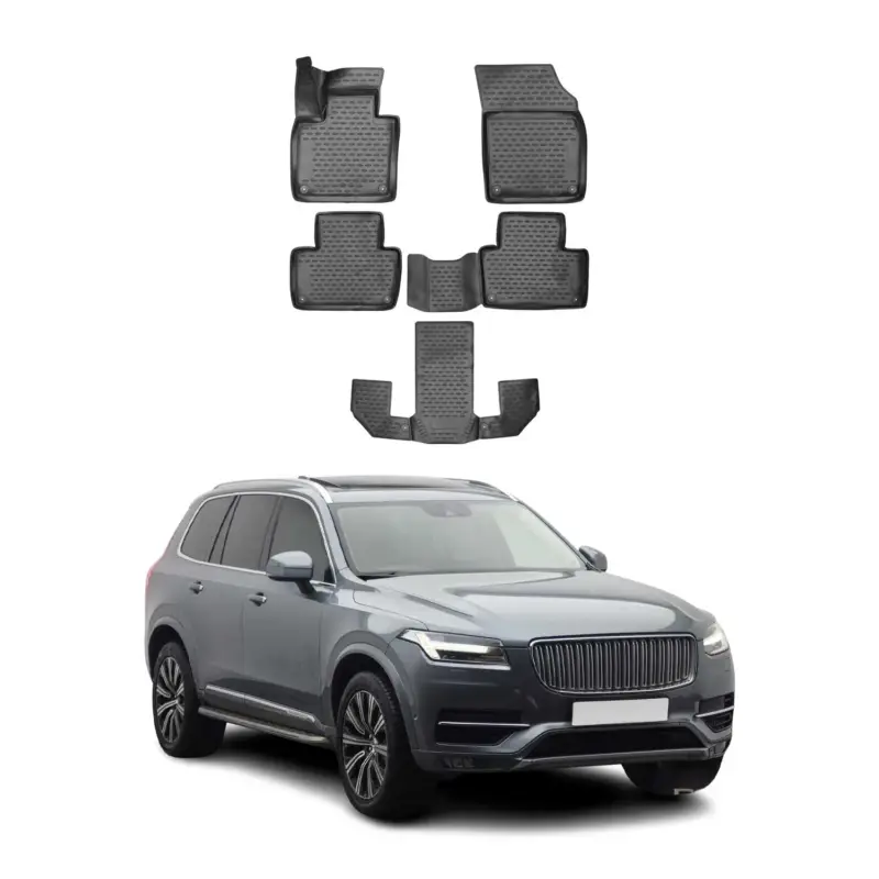 Sonderaktion OMAC Fußmatten Gummimatten für Volvo XC90 2019-2026 Automatten Schwarz 4x