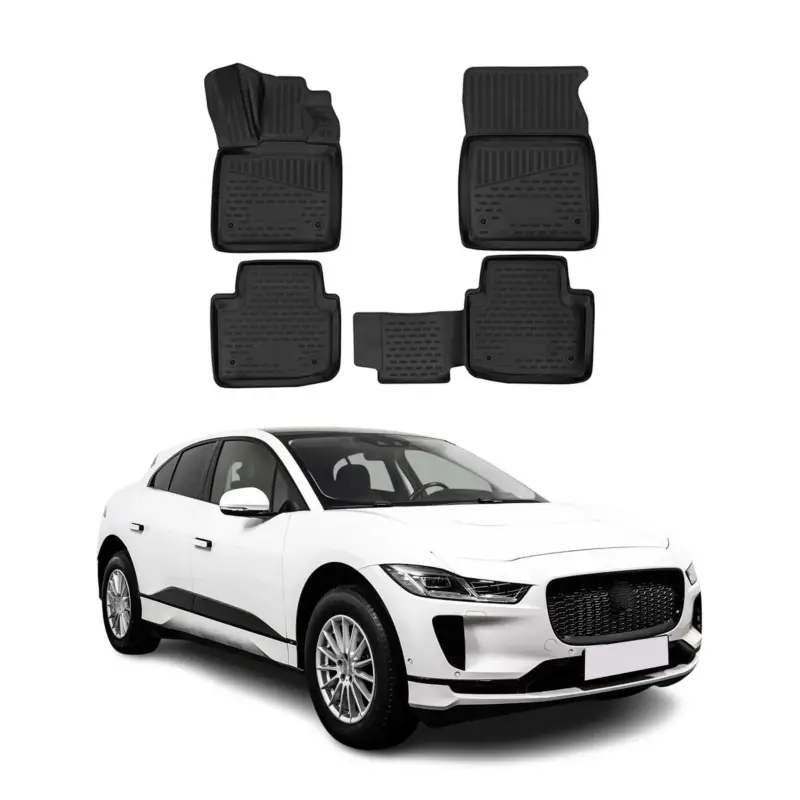 OMAC Fußmatten Gummimatten für Jaguar I-Pace 2018-2024 Automatten Schwarz 4x Direkt Vom Hersteller