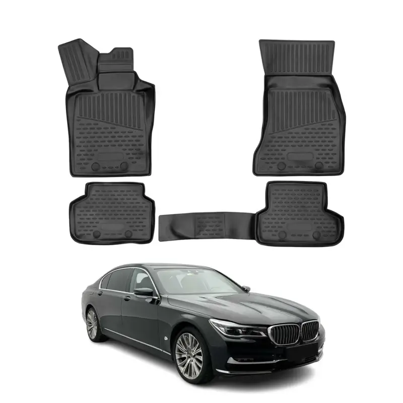 OMAC Gummimatten Fußmatten für BMW 7er G11 G12 2015-2022 Automatten Schwarz 4x Mega-Angebot