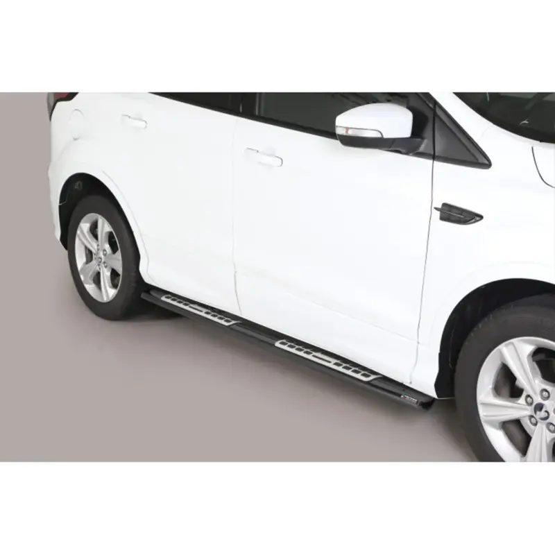 Preis Gesenkt Seitenschweller Schwellerrohre für Ford Kuga II 2017-2019 FL Edelstahl Schwarz