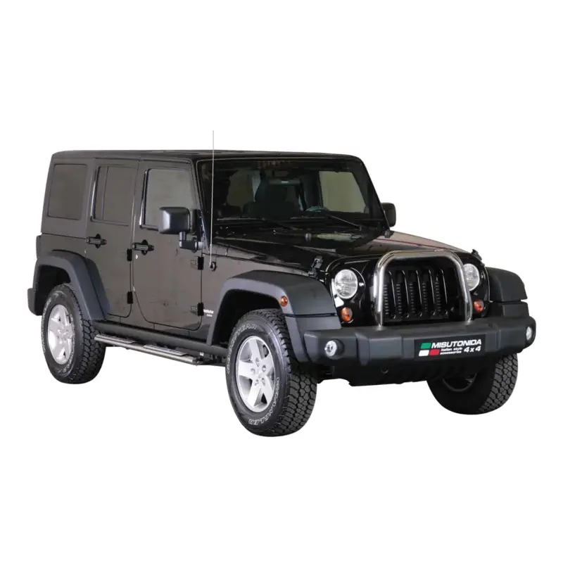 Finale Aktion Stahl Seitenschweller Schwellerrohre für Jeep Wrangler 2007-2018 Silber