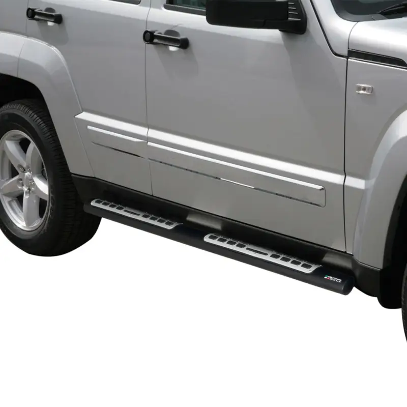 Top-Preis Edelstahl Seitenschweller Schwellerrohre für Jeep Cheeroke 2008-2013 Schwarz