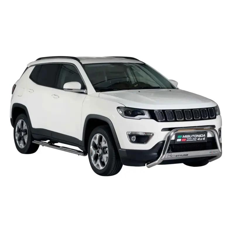 Edelstahl Seitenschweller Schwellerrohre für Jeep Compass 2016-2021 Silber Abverkauf
