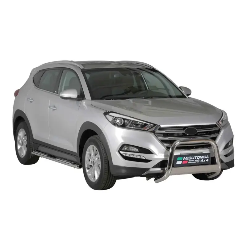 Neuheit Edelstahl Seitenschweller Schwellerrohre für Hyundai Tucson 2015-2018 Silber