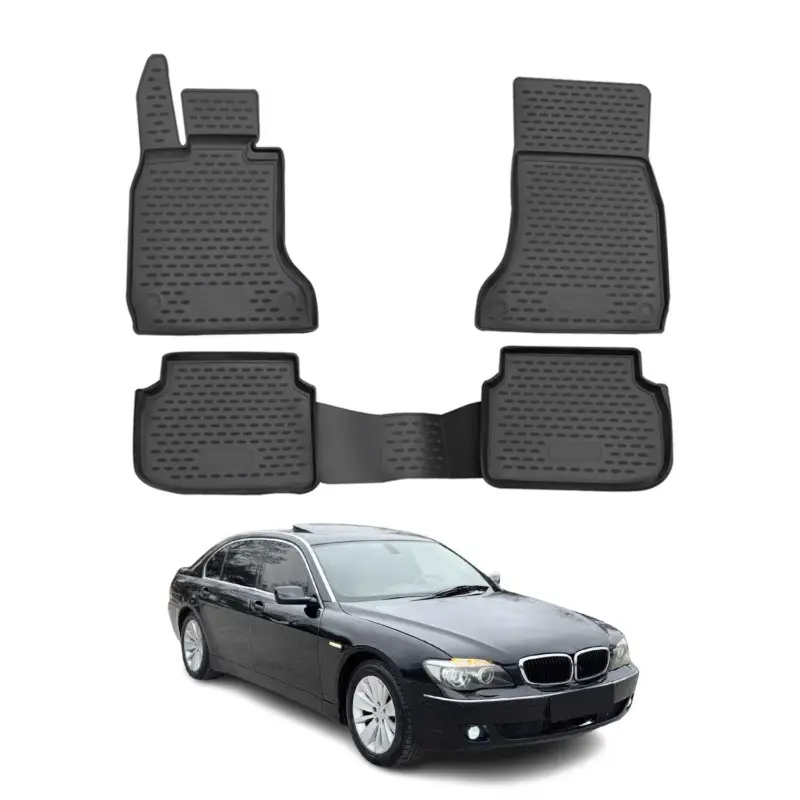 Neuheit OMAC Gummimatten Fußmatten für BMW 7er F01 2008-2015 Automatten Schwarz 4x