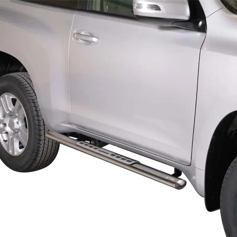 Stahl Seitenschweller für Toyota Land Cruiser Prado J150 2009-2023 Silber Schneller Versand