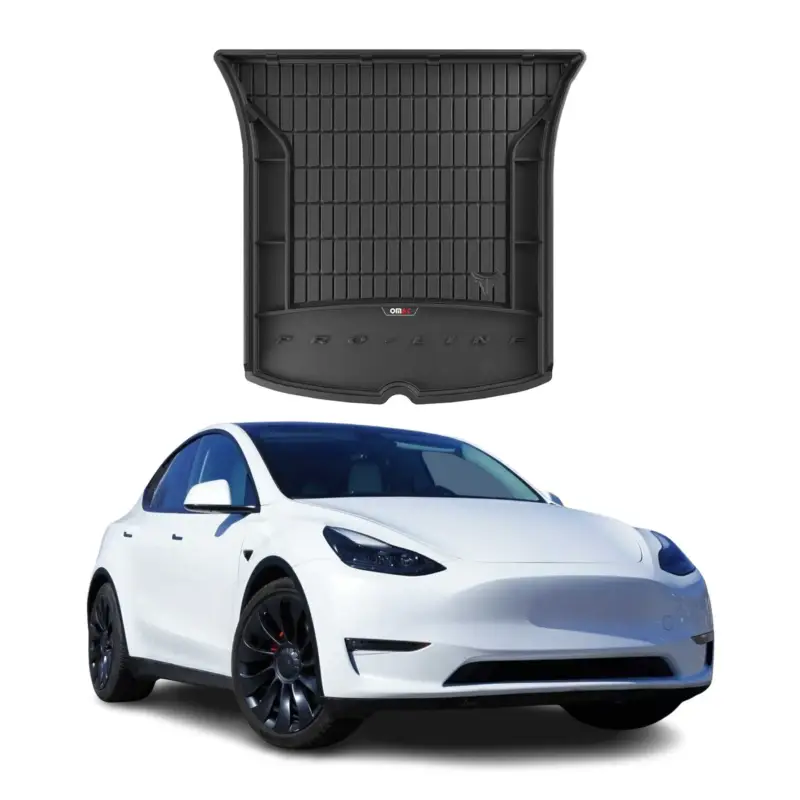OMAC Gummi Kofferraumwanne für Tesla Model Y 2020-2026 Hinten Oben Schwarz TPE Neuheit