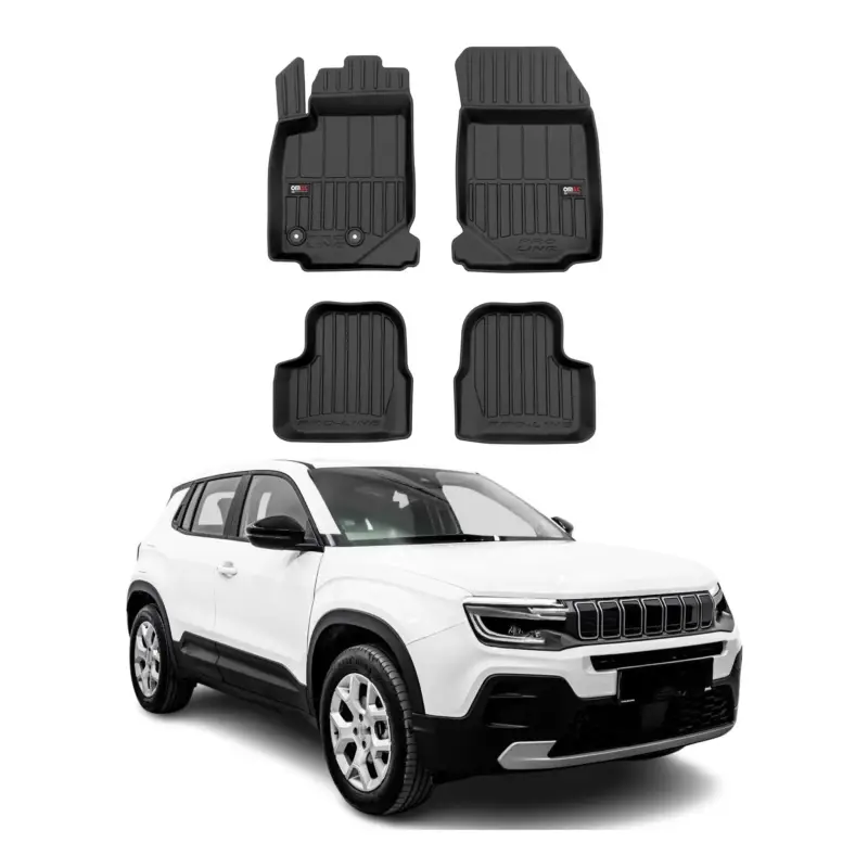 Fußmatten Gummimatten für Jeep Avenger 2023-2026 OMAC Premium 3D Schwarz TPE 3x Markenprodukt