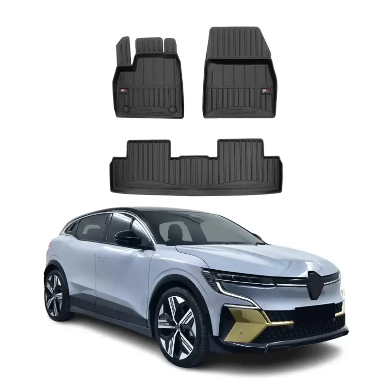Abverkauf Fußmatten Gummimatten für Renault Megane E-TECH 2022-2026 Premium Schwarz TPE 3x