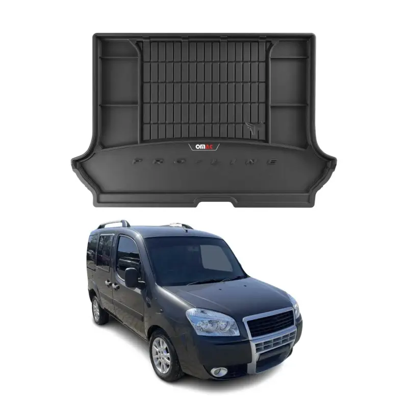 Kofferraumwanne Laderaumwanne für Fiat Doblo I 2000-2010 Premium TPE Schwarz Super-Preis