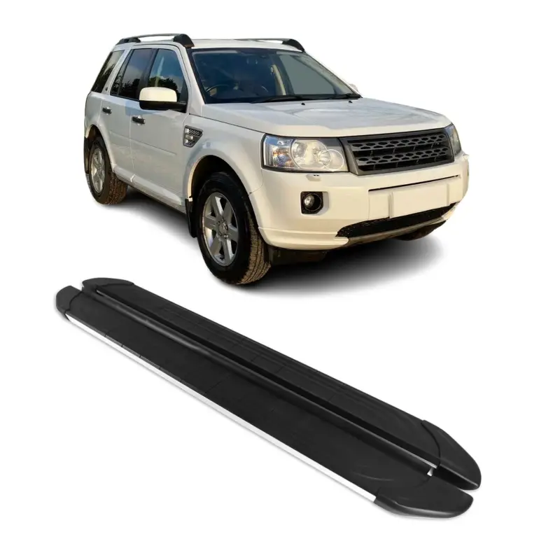 Trittbretter Seitenschweller für Land Rover Freelander 2006-2014 Schwarz Markenprodukt