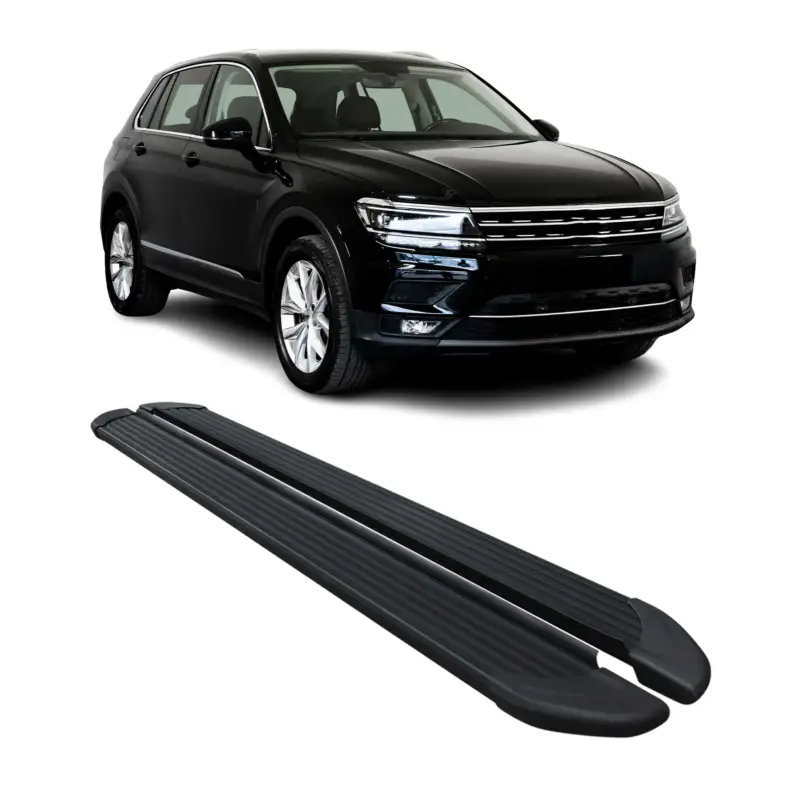 Alu Seitenschweller Trittbretter Schweller für VW Tiguan mk2 2016-2024 Schwarz Schnäppchen
