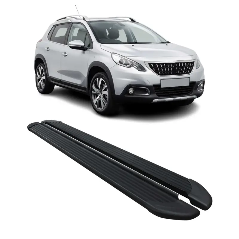 Alu Seitenschweller Trittbretter Schweller für Peugeot 2008 2017-2020 Schwarz Schnäppchen
