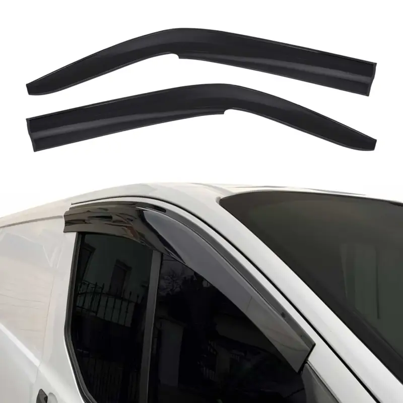 Windabweiser Regenabweiser für VW Transporter T5 T6 2003-2022 Acryl Schwarz 2x Geprüft