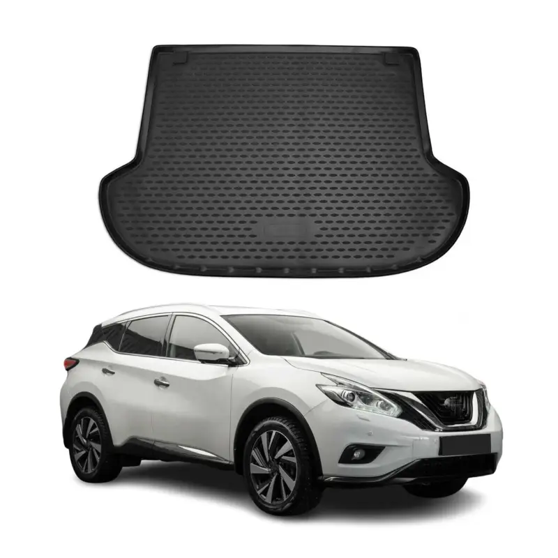 Expressversand Kofferraummatte Kofferraumwanne für Nissan Murano 2015-2018 Gummi TPE Schwarz
