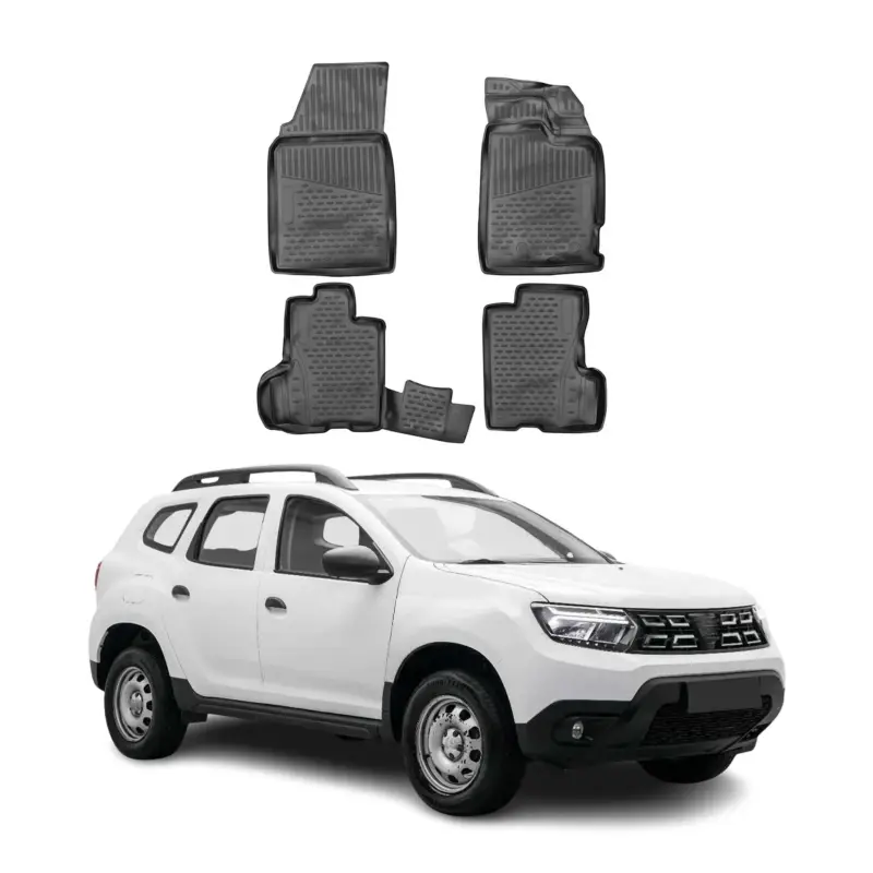 OMAC Gummimatten Fußmatten für Dacia Duster 2018-2024 TPE Automatten Schwarz 4x Preiswert
