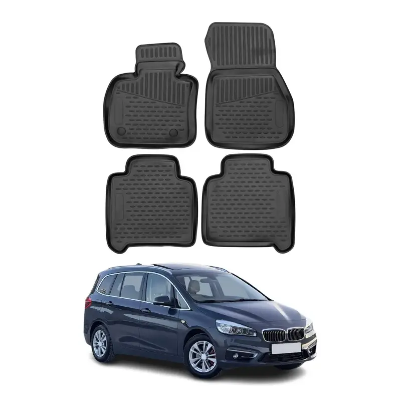 Online Kaufen OMAC Gummimatten Fußmatten für BMW 2er Gran Tourer F46 2015-2024 TPE Schwarz 4x