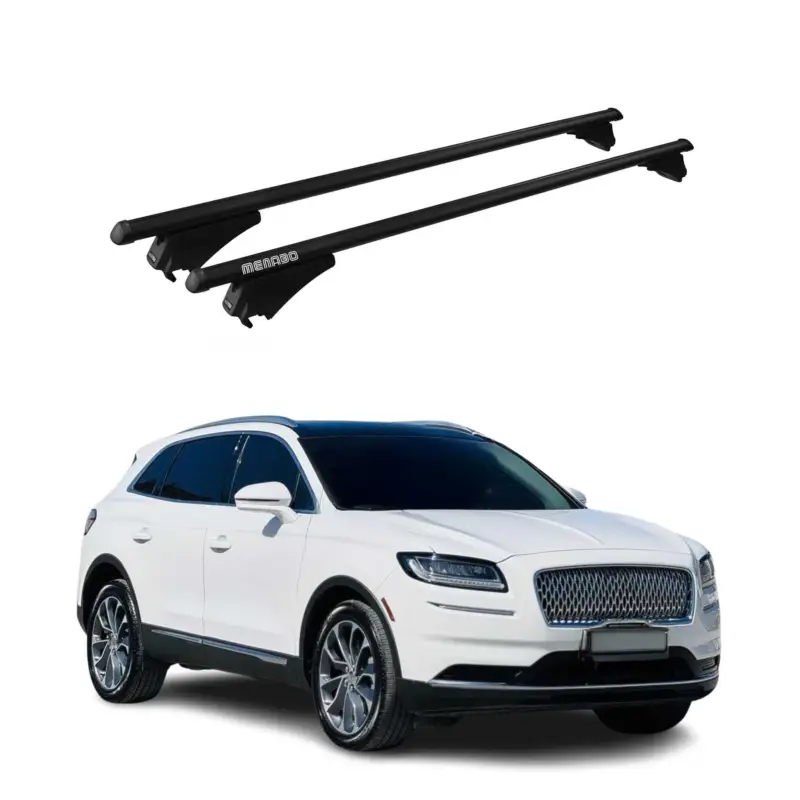 Menabo Grundträger Dachträger für Lincoln MKX Nautilus 2019-2023 ABE Alu Schwarz Solange Der Vorrat Reicht