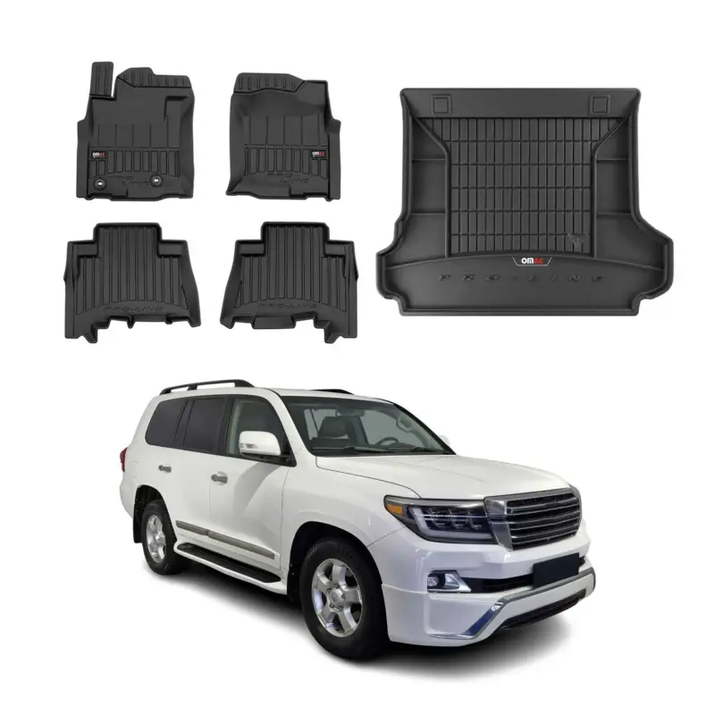 Preisreduziert OMAC Fußmatten & Kofferraumwanne für Toyota Land Cruiser J150 2009-2021 Gummi