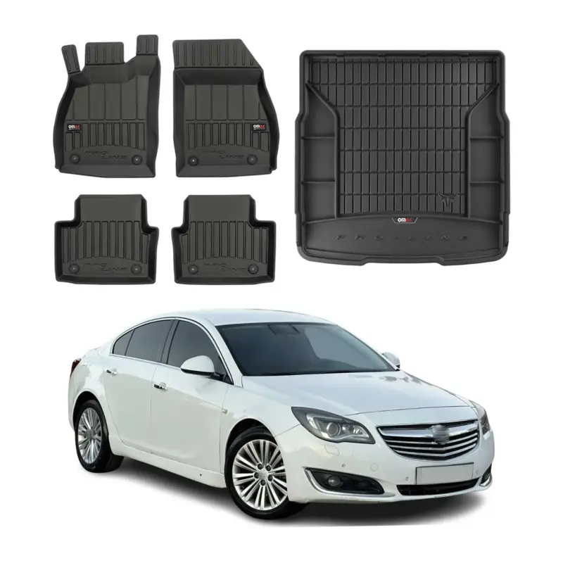 Abverkauf OMAC Fußmatten & Kofferraumwanne Set für Opel Insignia 2008-2017 Gummi TPE 5tlg