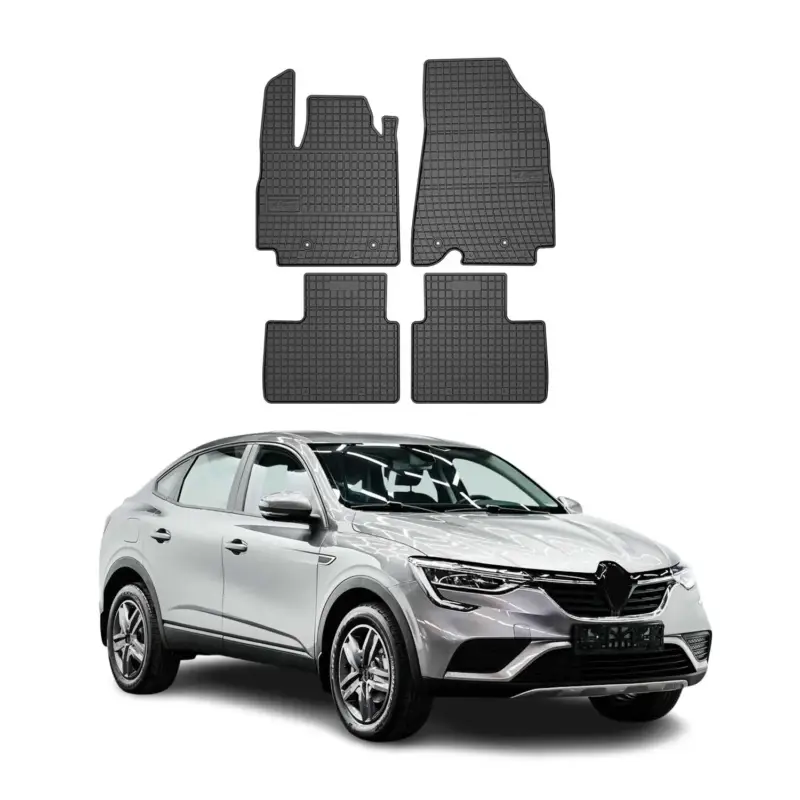 Rabatt OMAC Gummi Fußmatten für Renault Arkana 2019-2026 Automatten Gummi Schwarz 4tlg