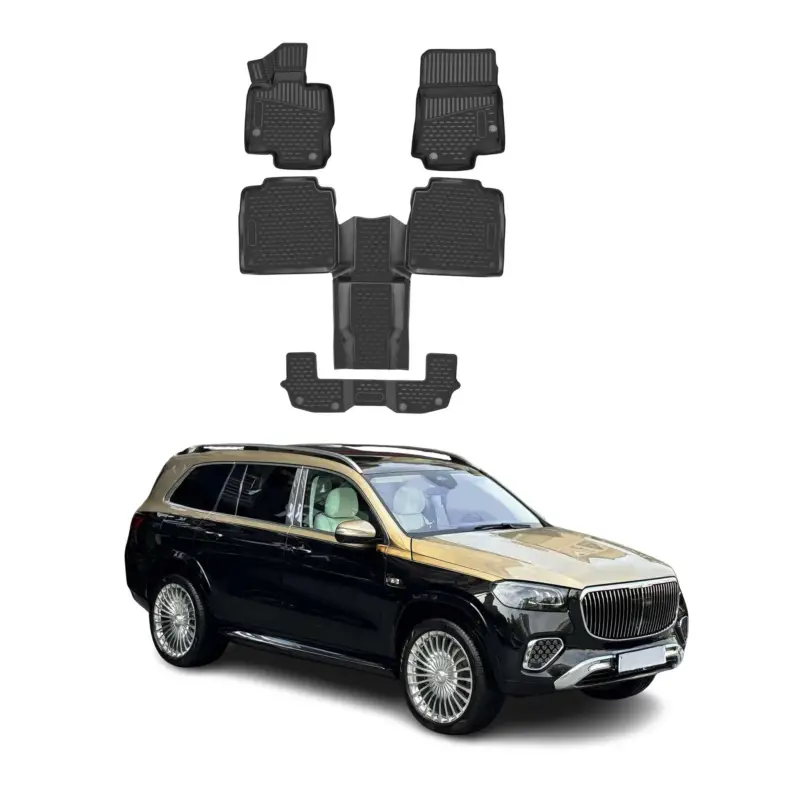 Garantierte Lieferung OMAC Gummimatten Fußmatten für Mercedes GLS Klasse X167 2020-2026 TPE Schwarz 4x