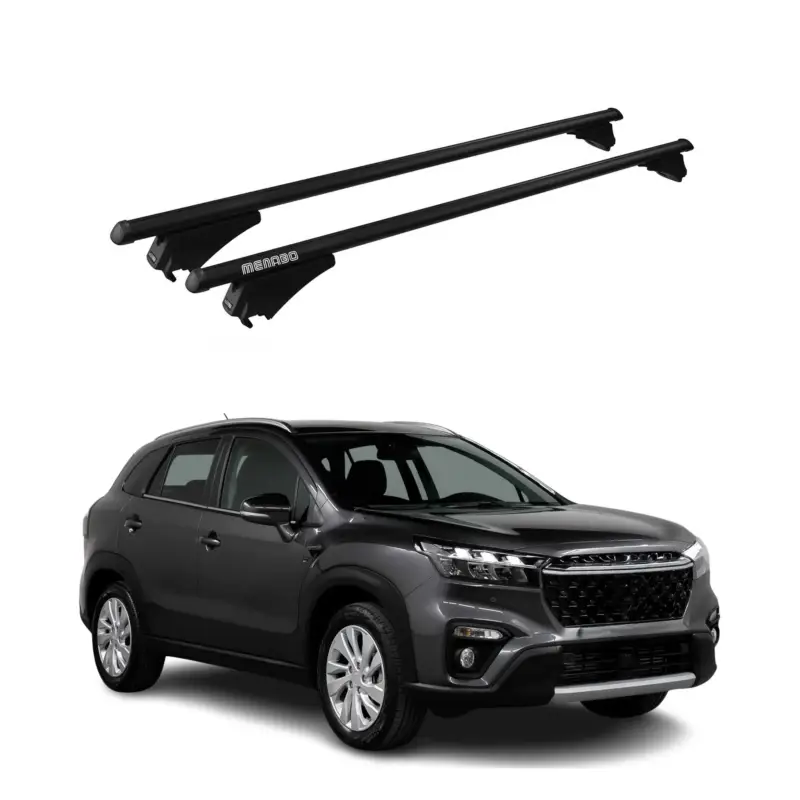 Bestseller Menabo Dachträger für Suzuki SX4 S-Cross mk3 2021-2026 75kg Alu Schwarz 2x