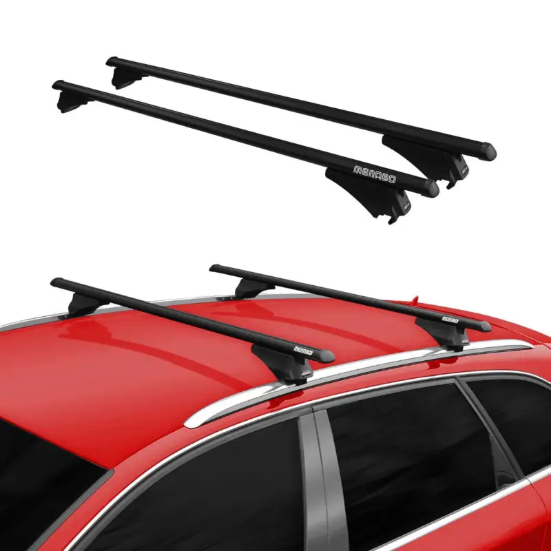Menabo Dachträger Grundtäger für DS 4 mk2 2021-2026 75kg Aluminium Schwarz 2 tlg Sonderangebot